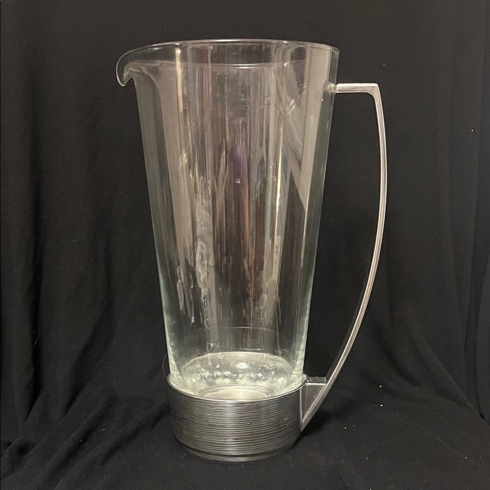 Vera Wang Wedgwood Clear Glass Pitcher with Metallic Handle